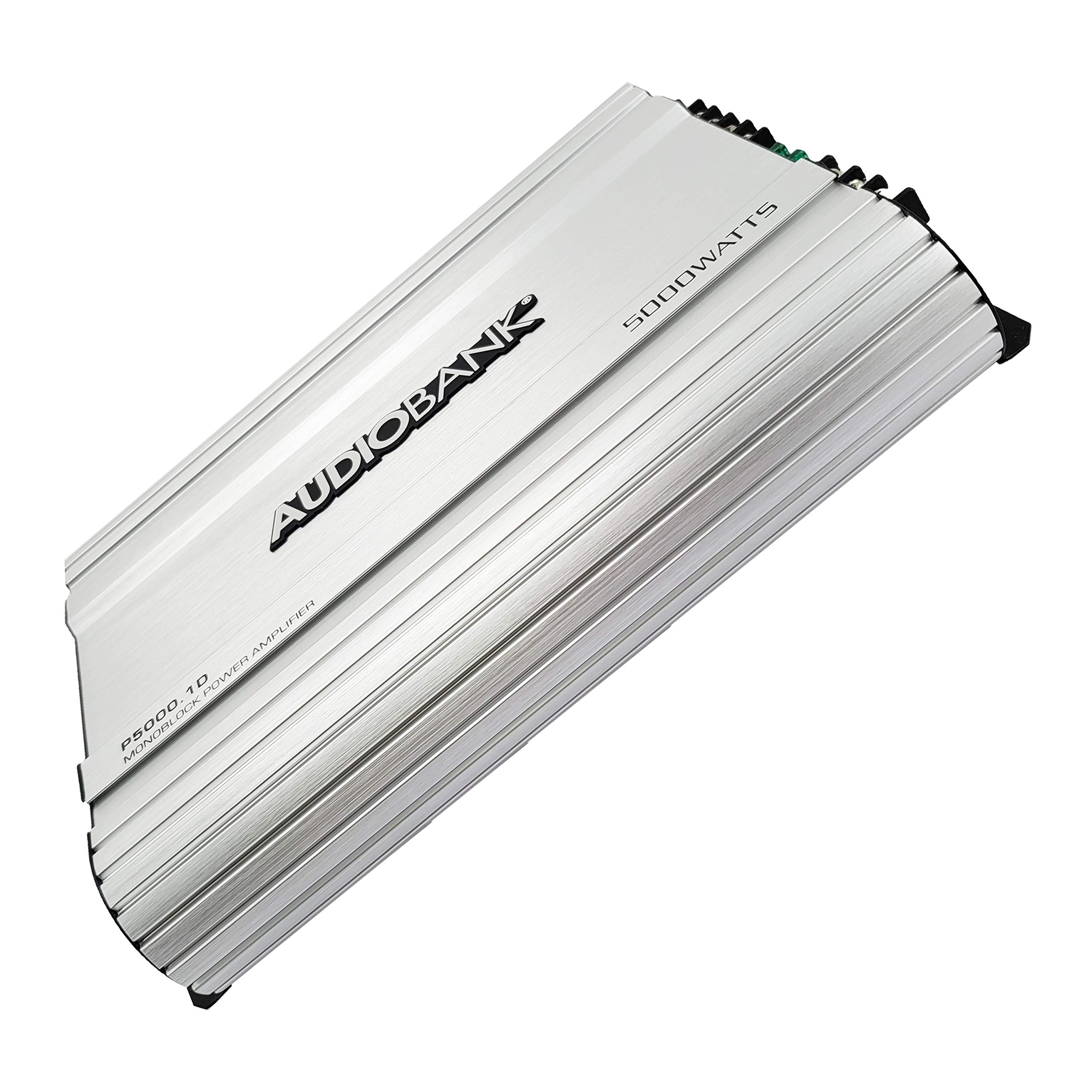 Audiobank Audio System P5000.1 Monoblock Car Amplifier   5000 Watt Amp, 2/4 Ohm Stable, Class A/B, Mosfet Power Supply, Remote S